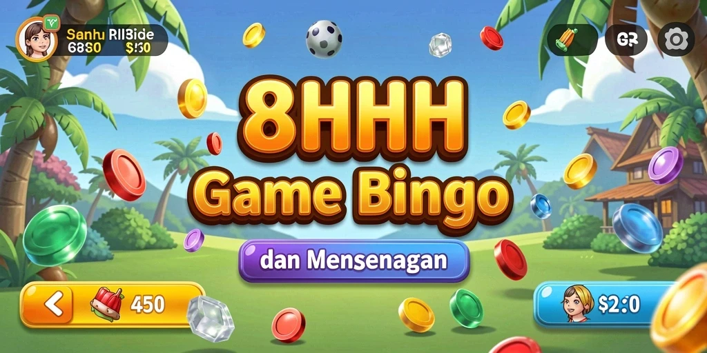 Tampilan gameplay seru Bingo di 8HHH.