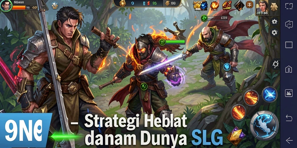 Tampilan menarik dari gameplay strategis SLG di 9N9N.