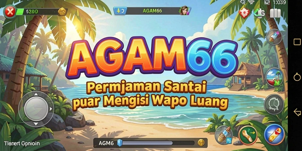Tampilan gameplay AGAM66 yang ceria dan menarik.