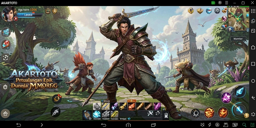 Tampilkan gameplay seru AKARTOTO di dunia MMORPG.