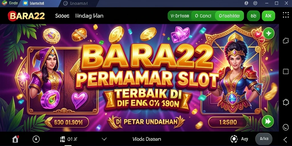 Tampilan gameplay BARA22 yang menakjubkan dan penuh warna.