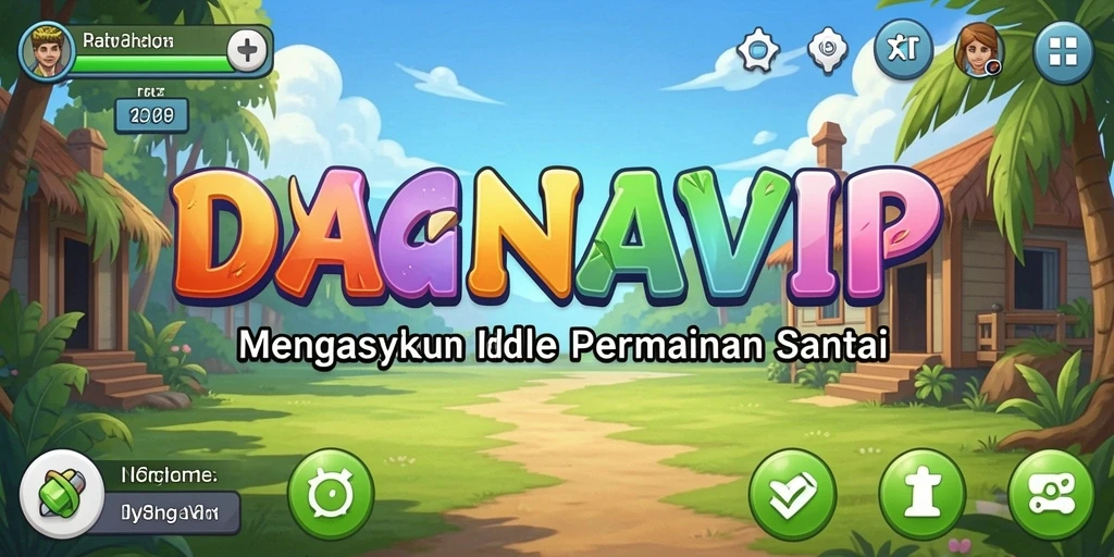 Screenshot permainan DANAVIP menampilkan karakter dan lingkungan yang cerah.