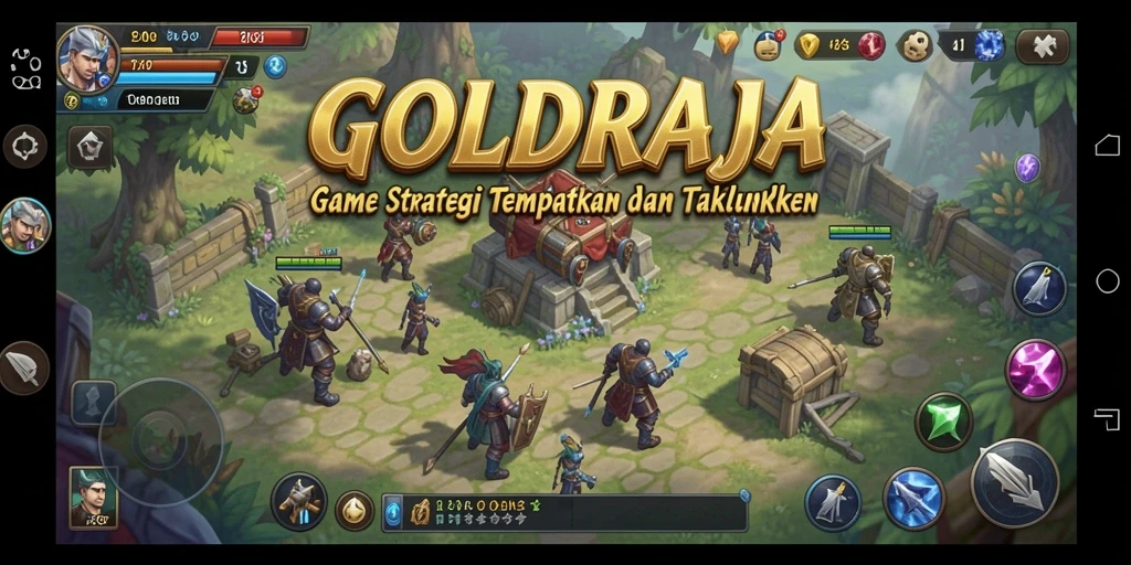 Gameplay dinamis dan menantang dalam GOLDRAJA.