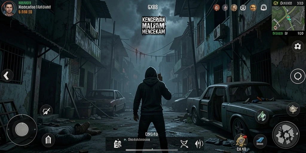 Gameplay GX88 yang menegangkan dengan suasana horor yang mencekam.