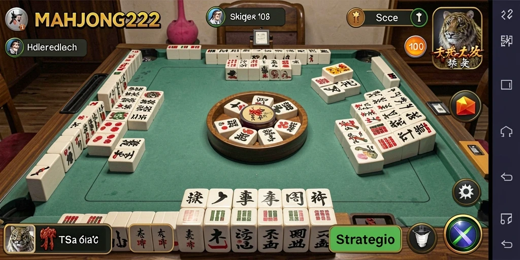 Screenshot gameplay MAHJONG222 menunjukkan aksi seru dan strategis.