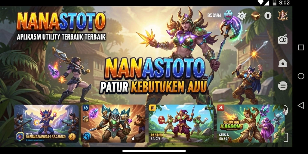 Tampilan antarmuka NANASTOTO yang sederhana dan fungsional.