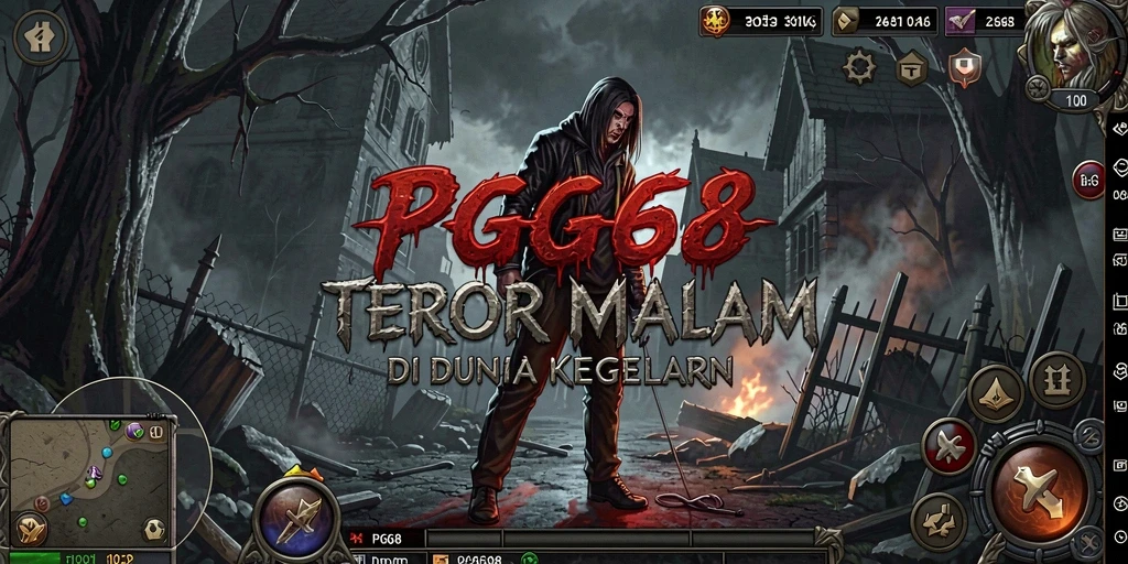 Tampilan gameplay menegangkan dari PGG68 dengan suasana Horror.