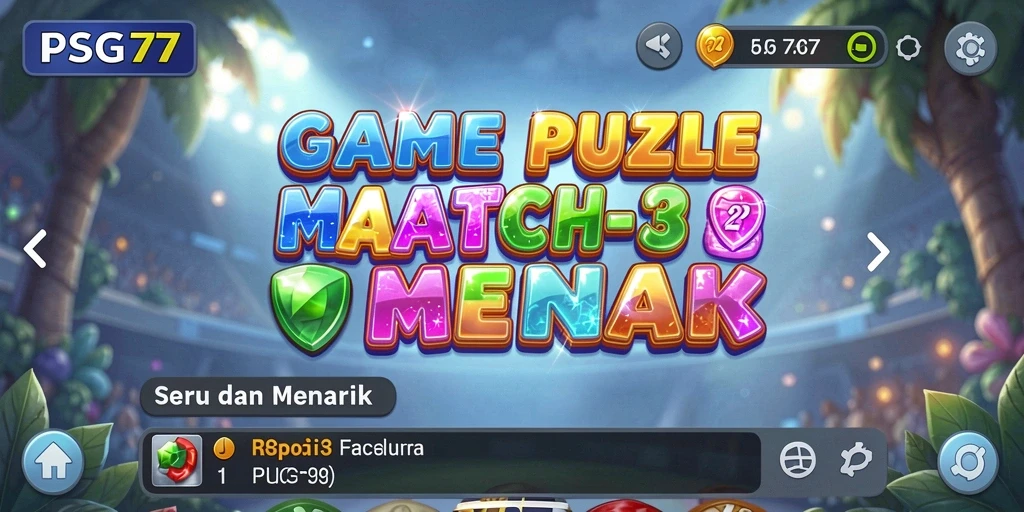 Tampilan gameplay menarik dari PSG77 yang penuh warna.