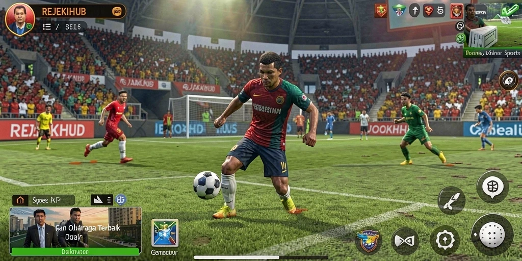 Tampilan gameplay menarik REJEKIHUB dengan aksi olahraga yang mendebarkan.