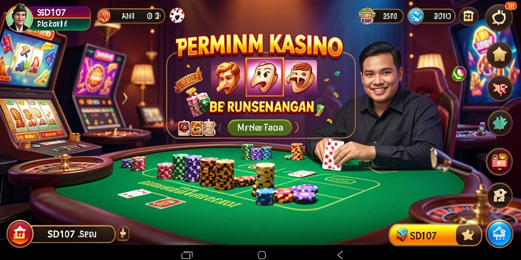 Screenshot gameplay SD107 menampilkan suasana Kasino yang seru dan menegangkan.