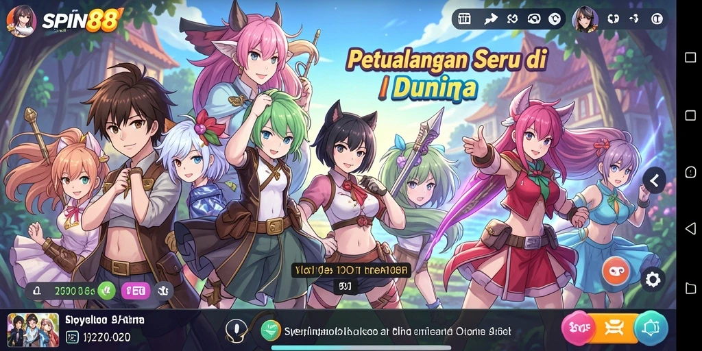 Tampilan gameplay SPIN88 dengan beragam karakter Anime yang mengesankan.