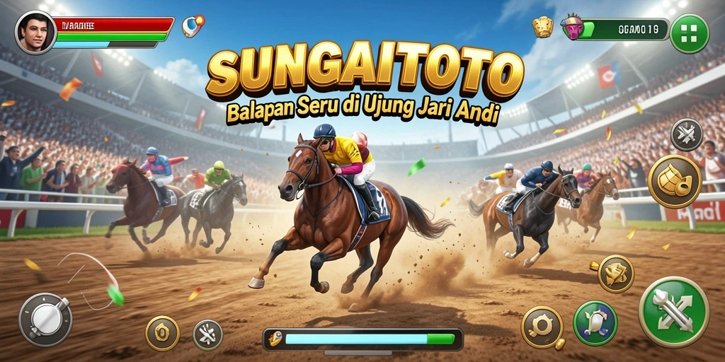 Tampilan gameplay racing SUNGAITOTO yang mendebarkan dan menantang.