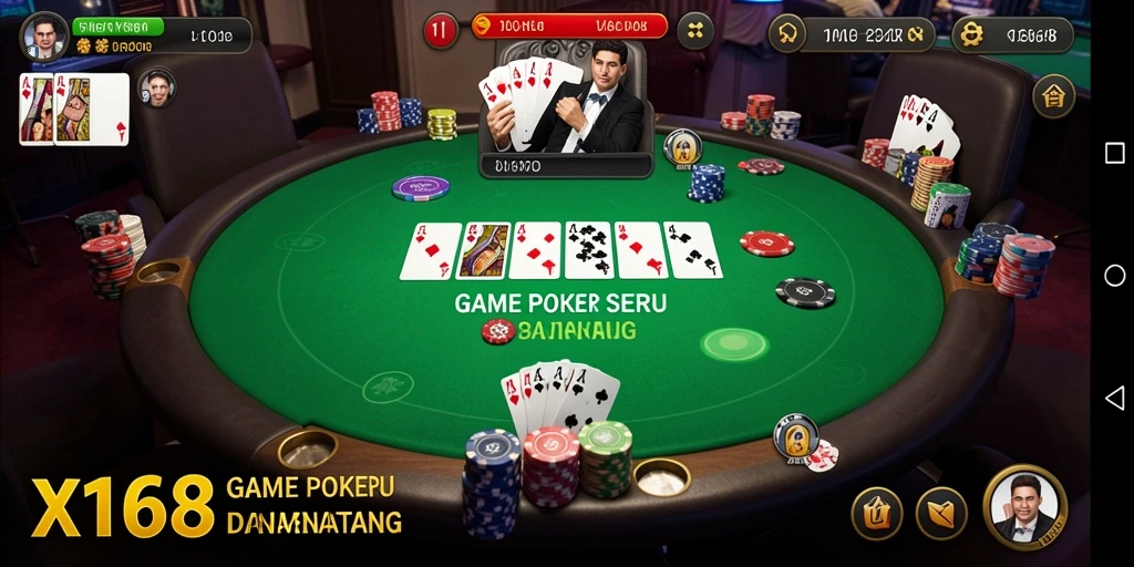 Tampilan gameplay seru X168 yang penuh strategi dan keseruan.