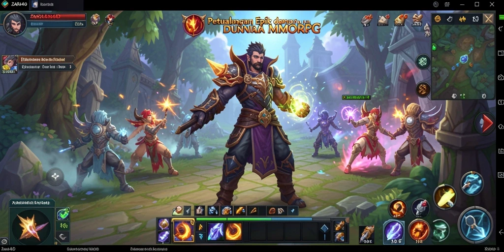 Tangkapan layar gameplay ZARA4D menampilkan aksi mendebarkan dalam dunia MMORPG.